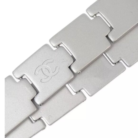 Chanel CC Silver Chain Belt 99P Small Good - Picture 4 of 4